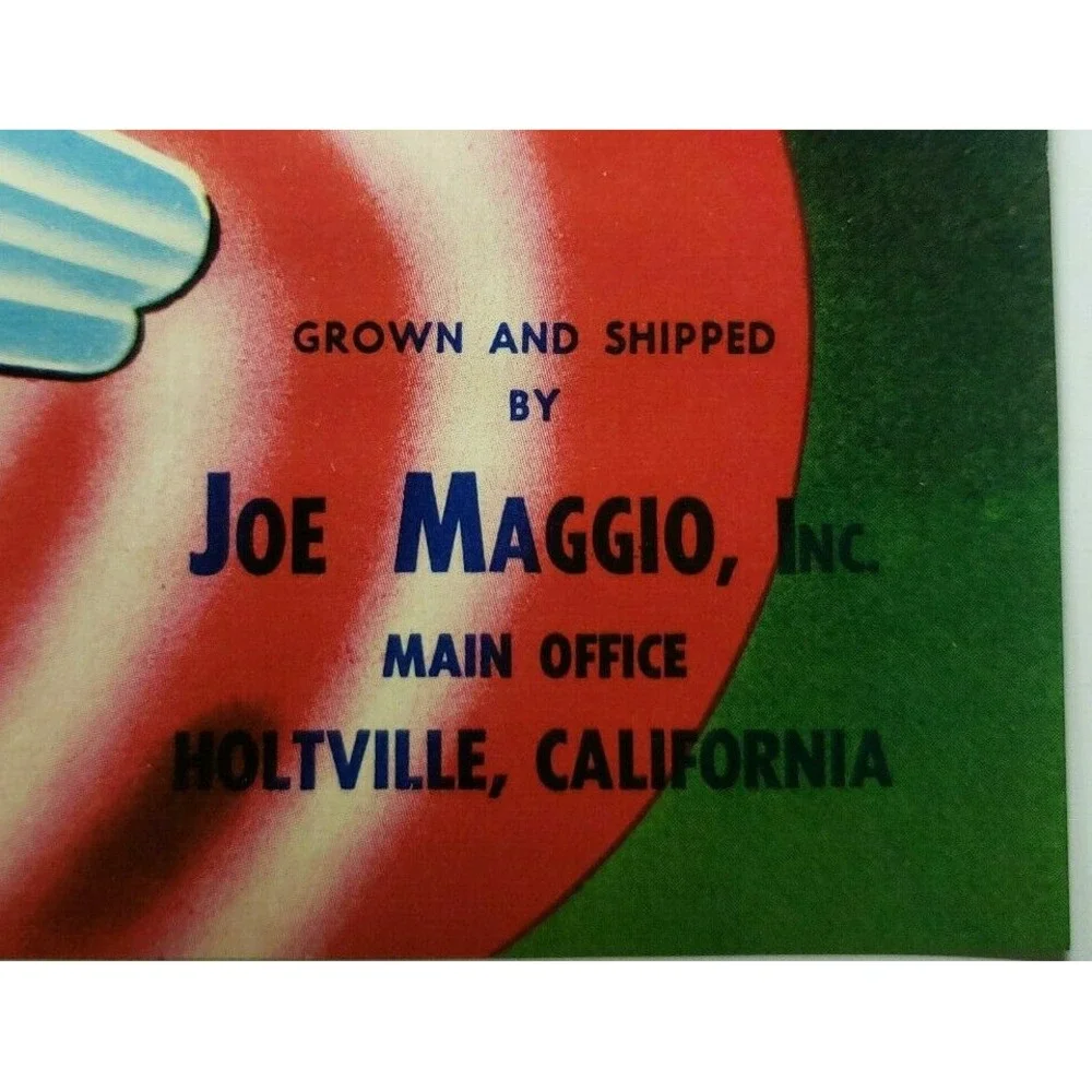 Vintage Speedball‎ Original 1940s Holtgrave CA Vegetable Crate Label B-2